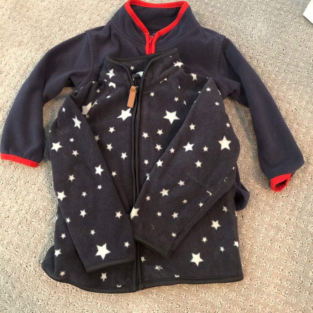 Bundle of 2 zip down sweatshirts